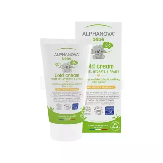 Alphanova Bebe Cold Cream Art.287578 Maitinamasis ekologiškas kremas apsaugai nuo šalčio ir blogo oro, 50 ml,