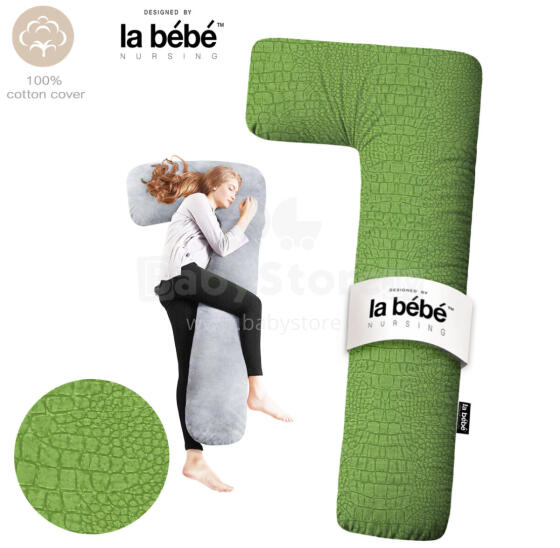 La Bebe ™ minkštos pagalvėlės  Art. 5-171 Wild Life. medvilnės slaugos nėščios nėščios pasagos pagalvė su užvalkalu [2 užvalkalai], 180 cm