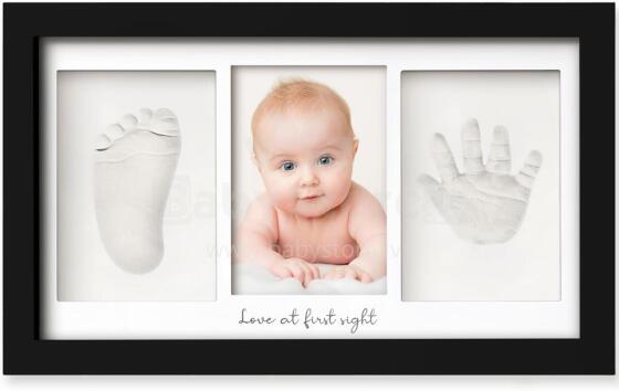 Baby Handprint and Footprint Maker Set Art for Baby Art.288167 Black Rankų ir kojų atspaudas trijų dalių rėmas