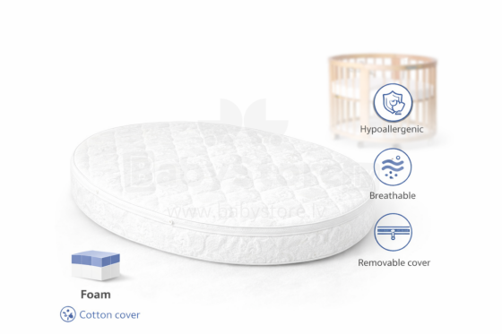 La Bebe™ Smart Bed Art.288273 Vaikiškas putų čiužinys 72x120x7 cm (Suderinamas su „Ingvart“)