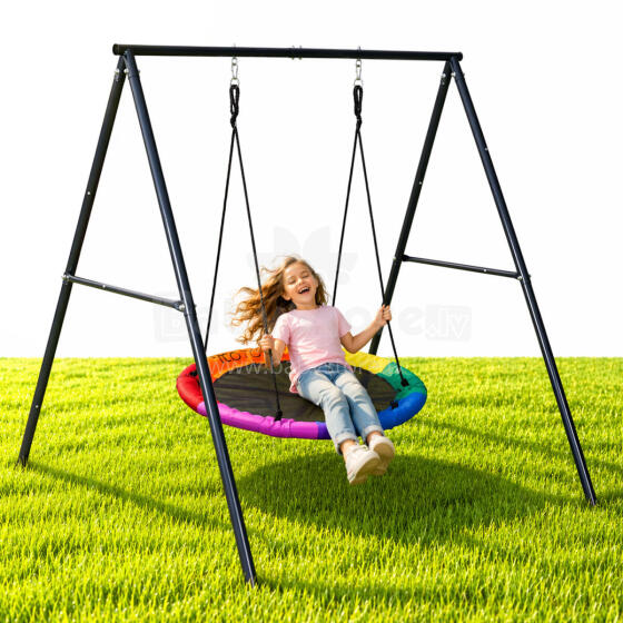 Vaikų sodo supynės gulbės lizdas 100 cm plieninė konstrukcija ECOTOYS