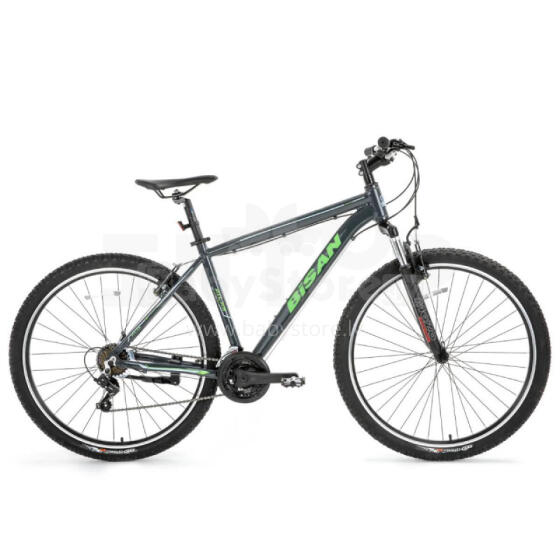 Kalnu velosipēds Bisan ATLAS V Grey/Green (Rata izmērs: 26 Rāmja izmērs: 17)