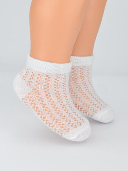 NOVITI SB117-G-01 Baby Jacquard Socks White 12-18m