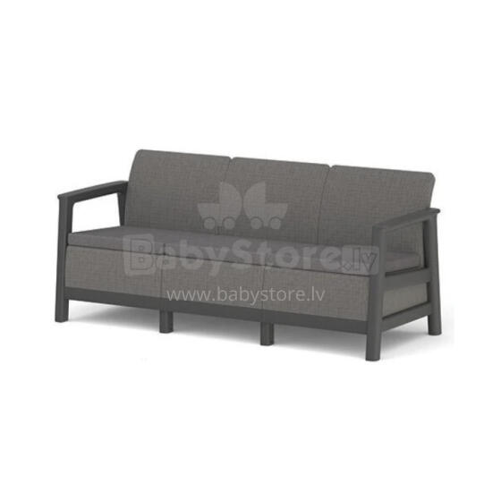 Trivietė sodo sofa &bdquo;Scandi Linea&ldquo;, pilka