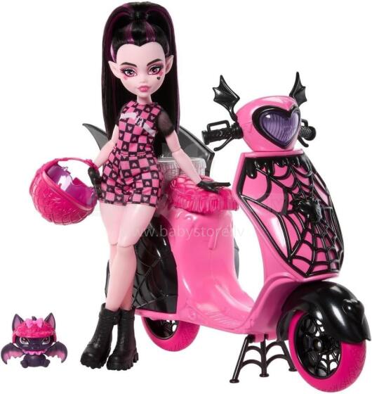 Monster High Drakulaura – „Scare-Cruiser“ paspirtukas su Count Fabulous