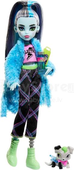 Monster High Creepover Party – Franki Stein pižamos stilius su Watzie ir aksesuarais