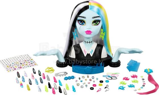 Monster High Franki Stein šukuosen galva – kūrybiniam žaidimui