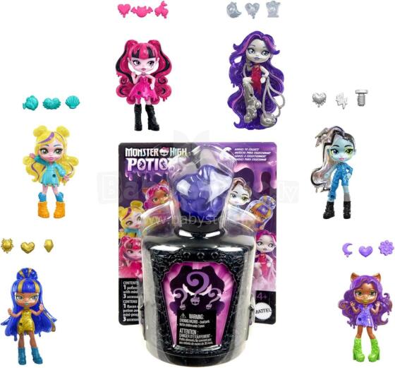 Monster High Magic Potions mini lėlės – siurprizų buteliukas