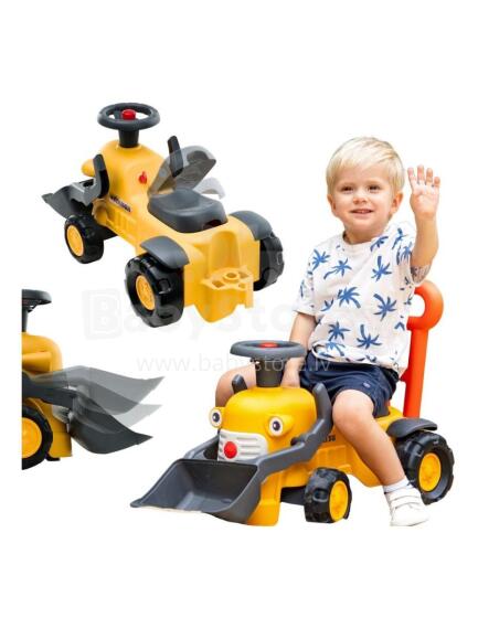 FALK Važiuojantis Traktorius Ekskavatorius Komatsu su Kibiru ir Signalu 1-3 metų vaikams