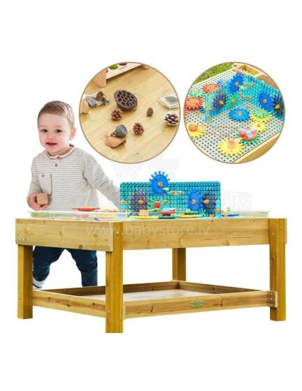 MASTERKIDZ Medinis edukacinis stalas 1200L STEM lauko + priedai