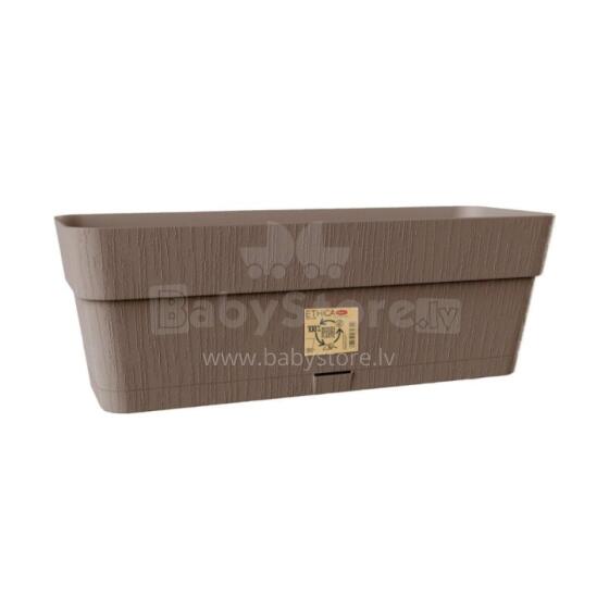 Gėlių dėžutė su padėklu Ethica 50x18x17cm ruda