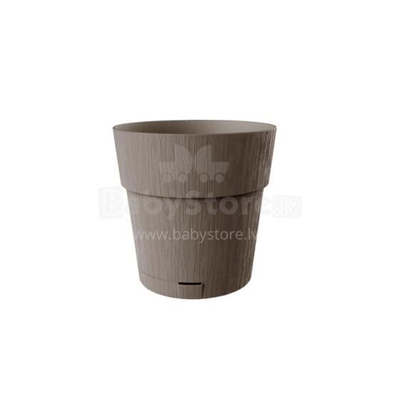 Gėlių vazonas su padėklu Ethica &Oslash;15x15cm rudas