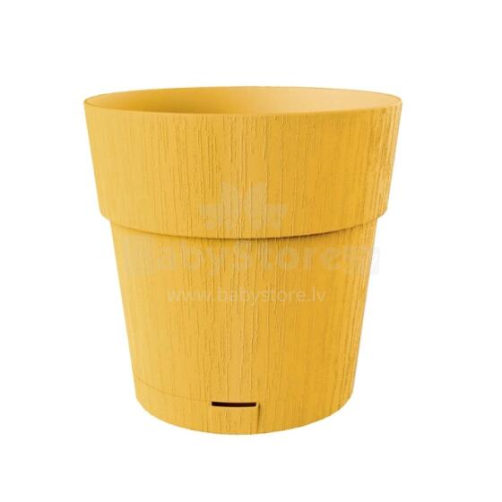 Gėlių vazonas su padėklu Ethica &Oslash;25x25cm garstyčių geltonumo