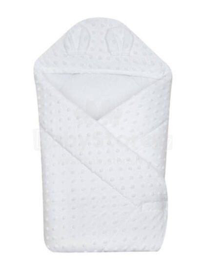 Kūdikių apklotas su gaubtu - 631 - MINKY - BALTA