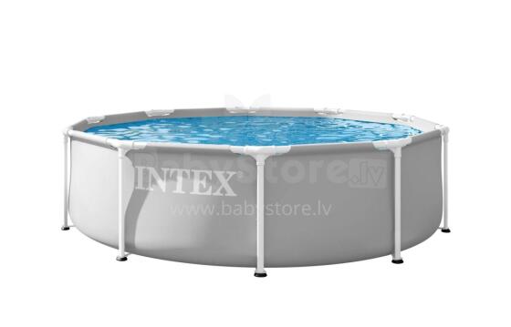 Sodo rėminis baseinas apvalus 305x76 cm, pilkas, INTEX 26700ND