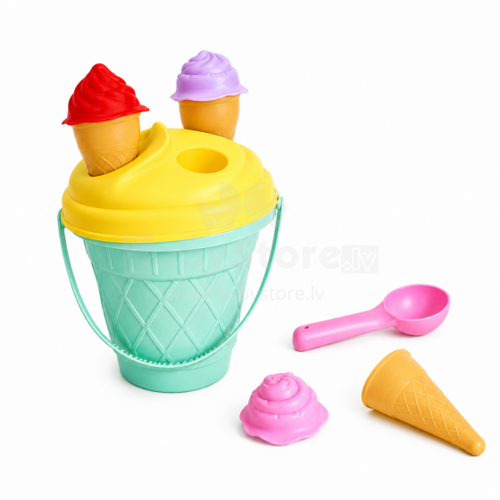 Bebe Basic Sand Toys Ice Art.290212 Smėlio priedų rinkinys, 5 vnt.
