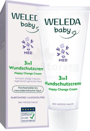 Weleda 3 in 1 Nappy Cream Art.9040 Kremas nuo vystyklų bėrimo 3 viename, 50 ml