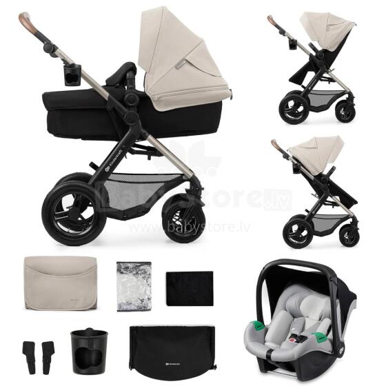 Kinderkraft Moov2 Air 3in1 Art.290378 Grey 3 viename kūdikio vežimėlis