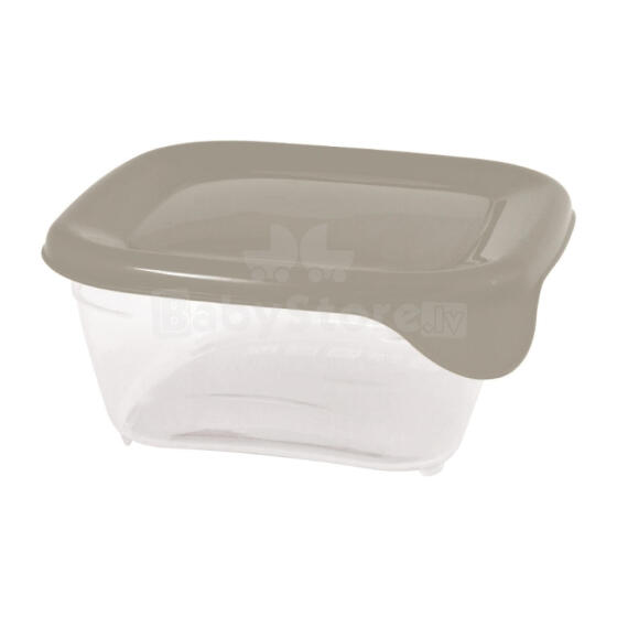 Kvadratinis maisto indas 0,25 l, &bdquo;Fresh&amp;amp;Go&ldquo;, smėlio spalvos