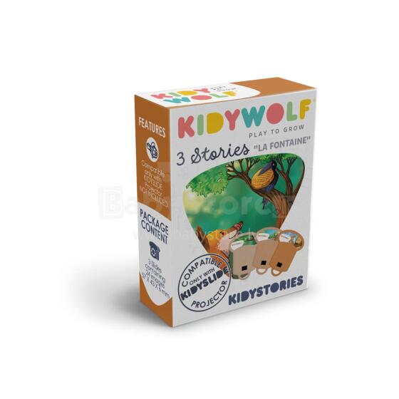 KIDYWOLF istorijų rinkinys Pasaka, 3 istorijos projektoriui KIDYSLIDE, KIDYSTORIES-LA
