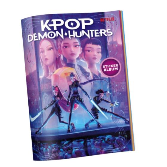 K-POP DEMON HUNTERS lipdukų albumas su lipdukais, 10 vnt., KPALBUM-2026-ENG