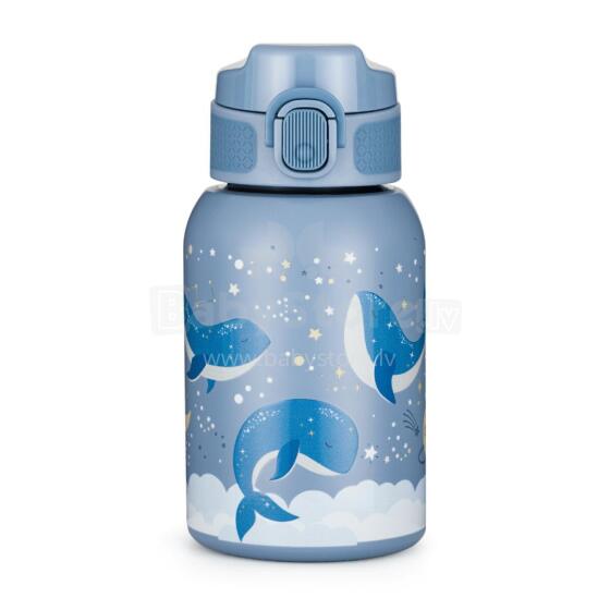 PETITE&MARS 150368 Nerūdijančio Plieno Termo Butelis su Šiaudeliu 350ml