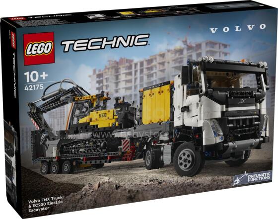 LEGO Technic Volvo FMX sunkvežimis ir EC230 elektrinis ekskavatorius