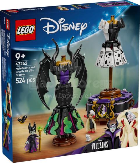 LEGO Disney Maleficent ir Cruella De Vil suknelės