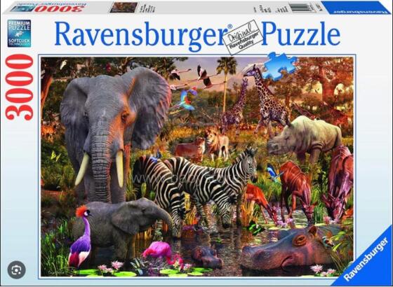 Ravensburger dėlionė 3000 vnt Afrikos gyvūnų pasaulis