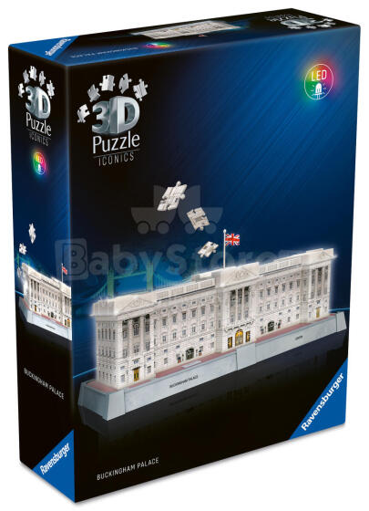 Ravensburger 3D Dėlionė su LED Šviesa: Bakingamo Rūmai