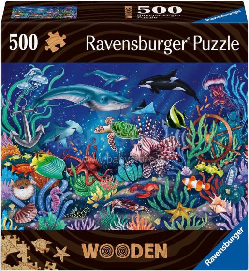 Ravensburger medinis dėlionė 500 vnt. Po vandeniu