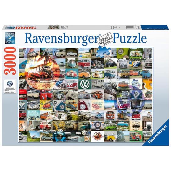 Ravensburger dėlionė 3000 vnt 99 VW Kemperio akimirkos