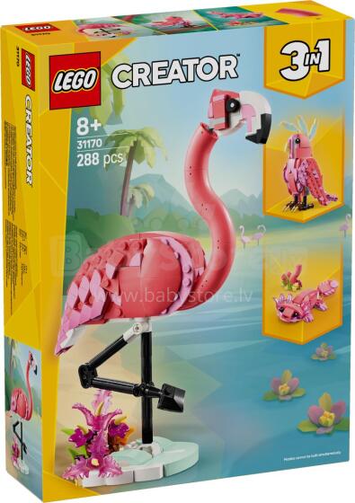 LEGO Creator laukiniai gyvūnai: Rožinė flamingo