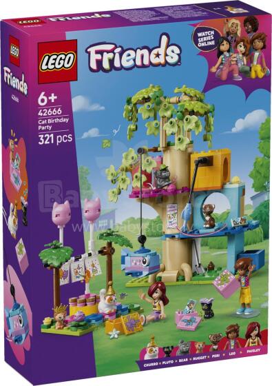 LEGO Friends Katės Gimtadienio Šventė ir Medžių Namas