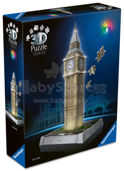 Ravensburger 3D Dėlionė su LED Šviesa: Didysis Benas