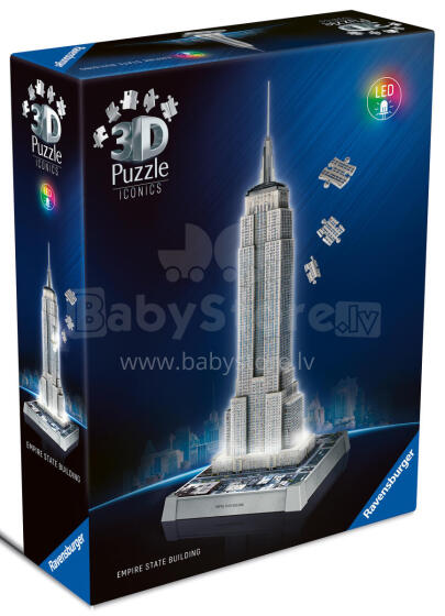 Ravensburger 3D Dėlionė su LED Šviesa: Empire State Building