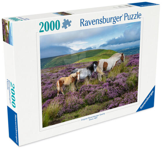 Ravensburger dėlionė 2000 dalių: Laukiniai arkliai heather