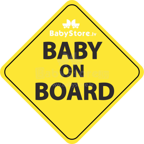 Baby On Board uzlīme automašīnai 13×13cm