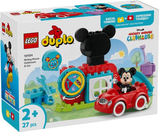 LEGO DUPLO Mikė Pūkuotukas Klubo namai ir automobilis