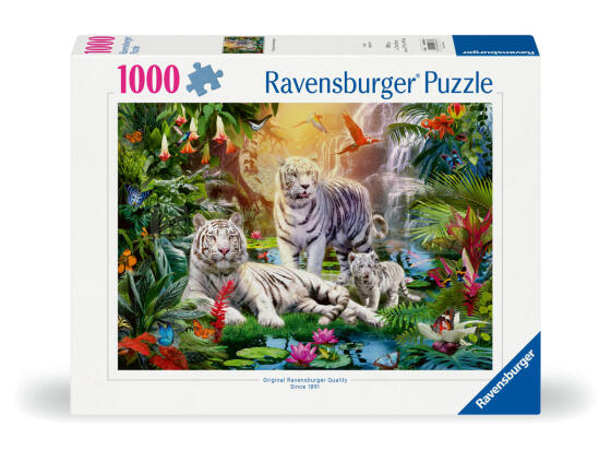 Ravensburger Dėlionė 1000 Detalių: Baltasis Tigras