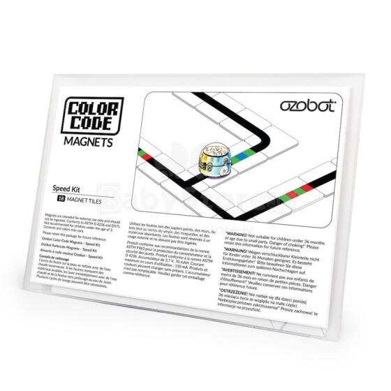 Ozobot spalvų kodų magnetų greičio rinkinys 18 plytelių