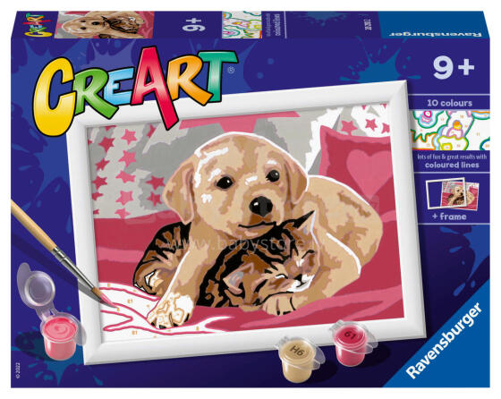 Ravensburger dažykite pagal numerius antklodės draugai