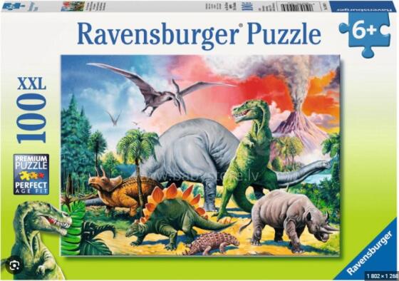 Ravensburger dėlionė 100 vnt. Tarp dinozaurų