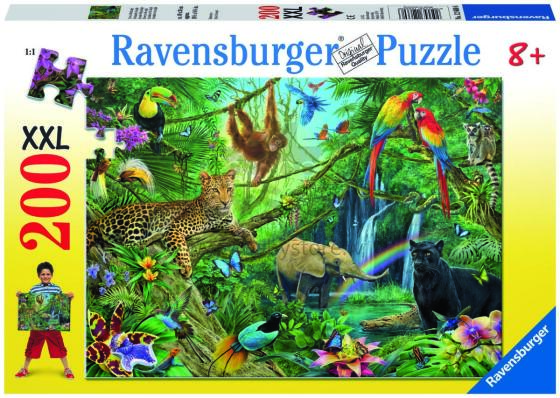 Ravensburger dėlionė 200 vnt. Gyvūnai džiunglėse
