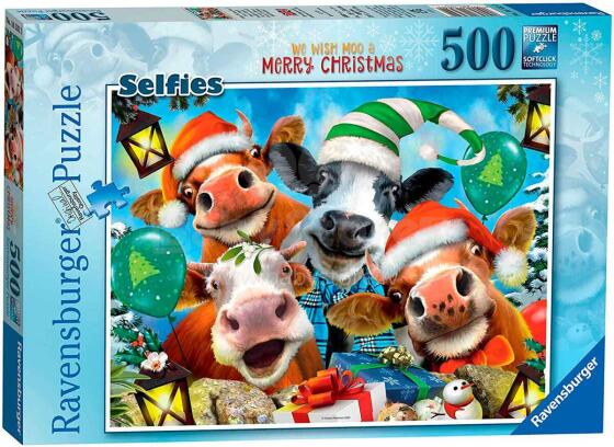 Ravensburger dėlionė 500 vnt. Linksmų Kalėdų gyvūnai