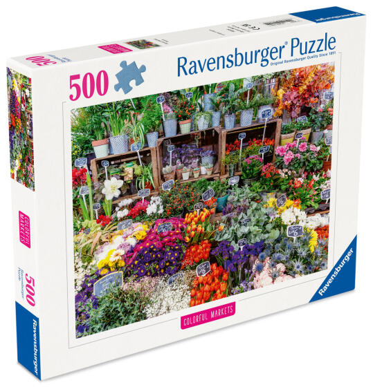 Ravensburger dėlionė 500 dalių: Gėlių turgus Prancūzijoje