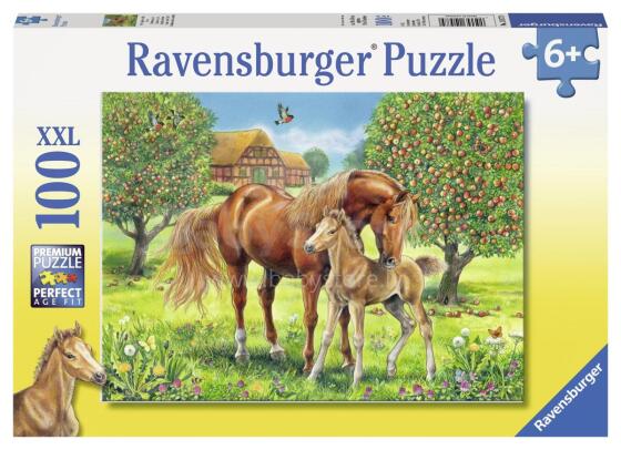 Ravensburger dėlionė 100 vnt. Arklių