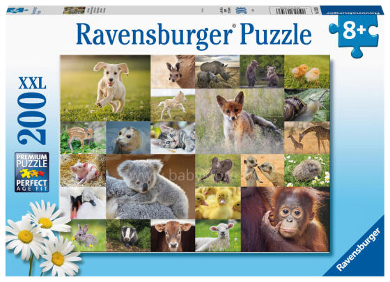 
Ravensburger dėlionė 200 vnt. kūdikių gyvūnai