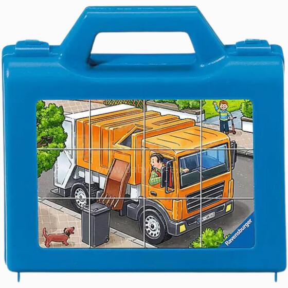 Ravensburger kubo dėlionė 12 vnt. mėgstami transporto priemonės