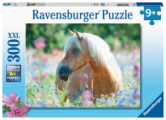 Ravensburger dėlionė 300 vnt. Arklys gėlėse